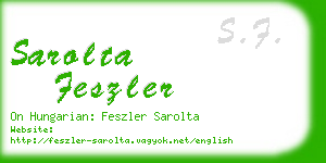 sarolta feszler business card